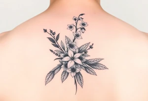 Larkspur and lily of the valley bouquet tattoo tattoo idea