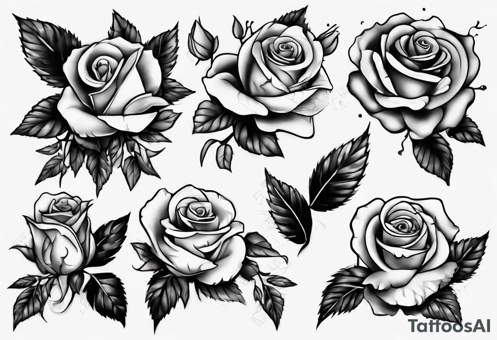 Bramble and roses tattoo idea