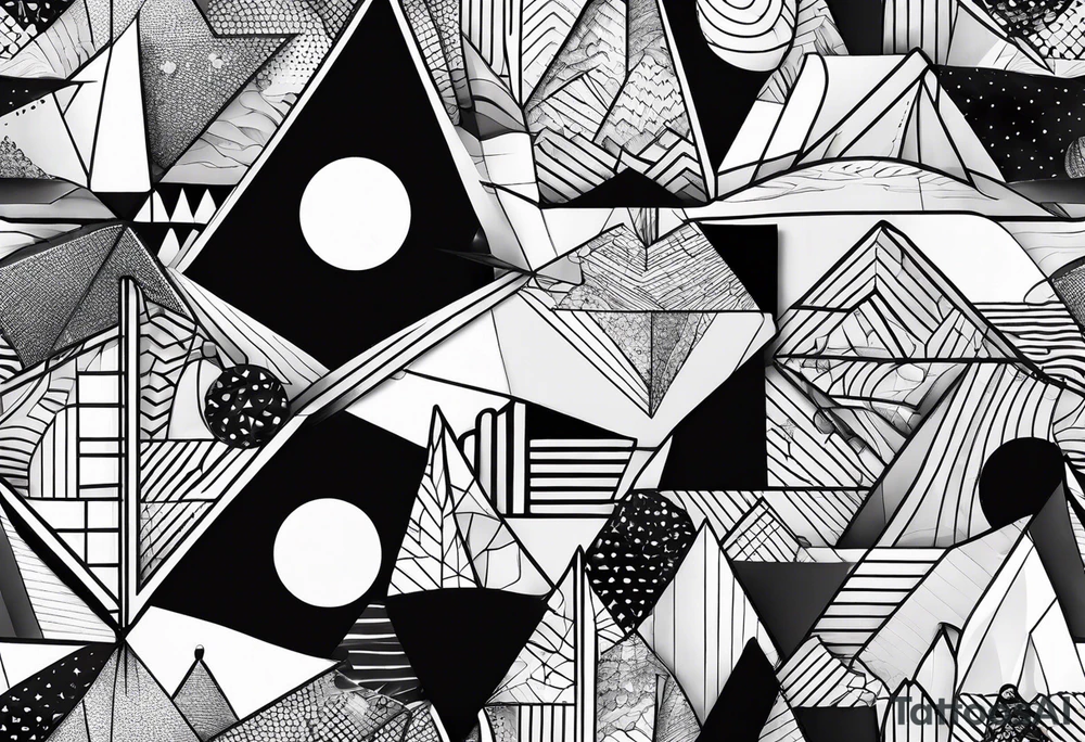 A small set of abstract shapes that represent balance. tattoo idea