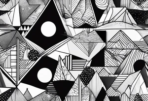 A small set of abstract shapes that represent balance. tattoo idea