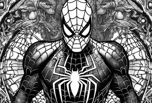 Spider-Man, darkness, animal, hidden in plain sight tattoo idea