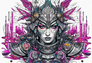 Cyberpunk mediavel Knight orders symbology tattoo idea