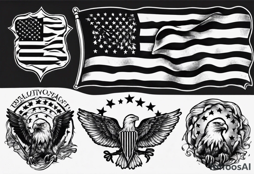 USA flag tattoo idea