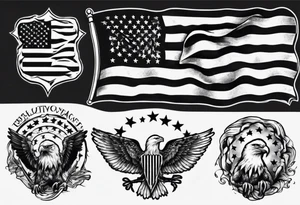 USA flag tattoo idea