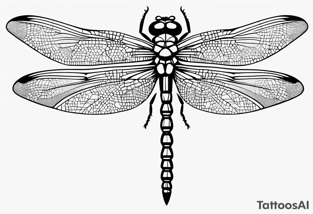 dragonfly minimal tattoo idea