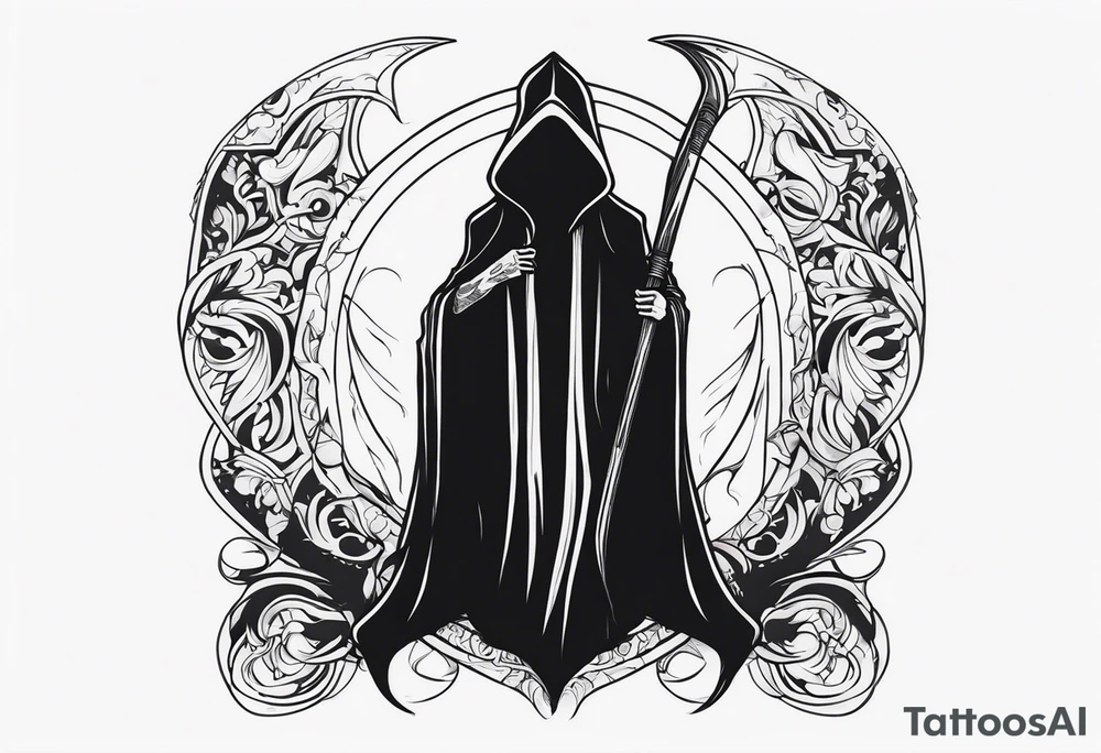 Sexy grim reaper tattoo idea
