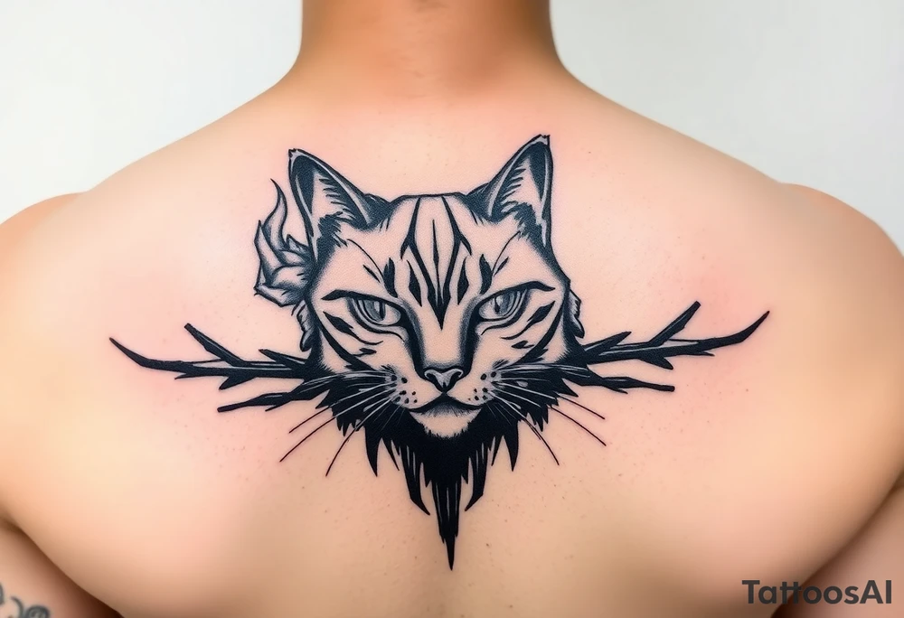 black cat tattoo idea