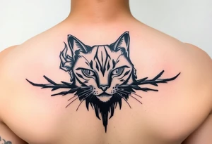 black cat tattoo idea