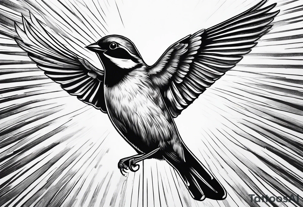 one flying
sparrow, sunrays,
make it a neck sleeve tattoo idea one flying
sparrow, sunrays,
make it a neck sleeve tattoo idea