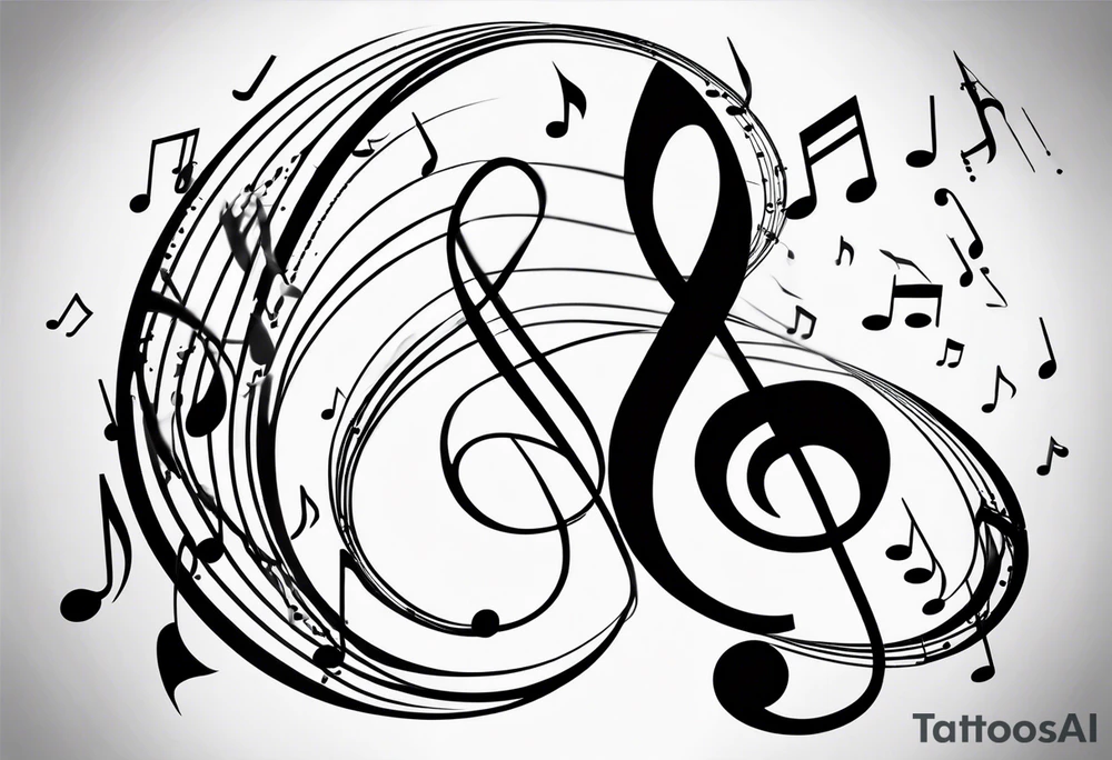Music notes tattoo idea