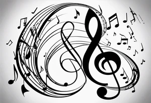 Music notes tattoo idea