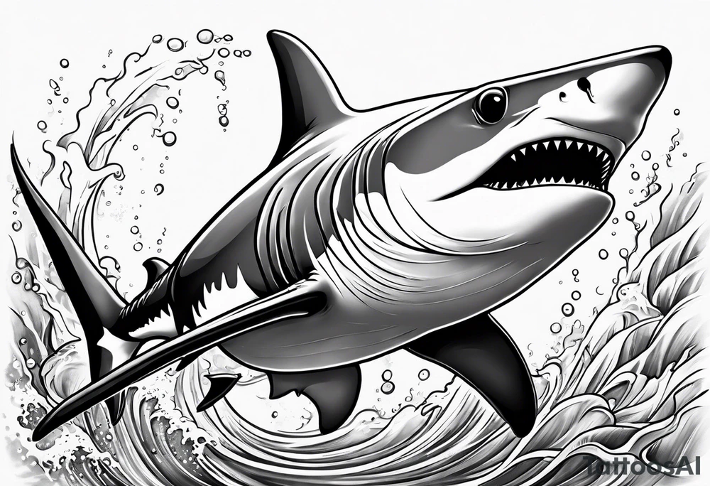 Hammerhead shark tattoo idea