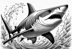 Hammerhead shark tattoo idea