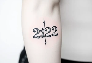 Number 222 tattoo idea