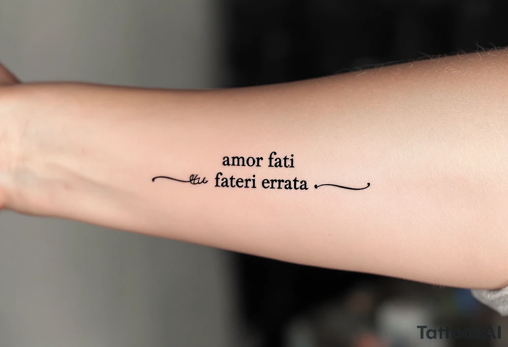 memento mori, amor fati, fateri errata tattoo idea