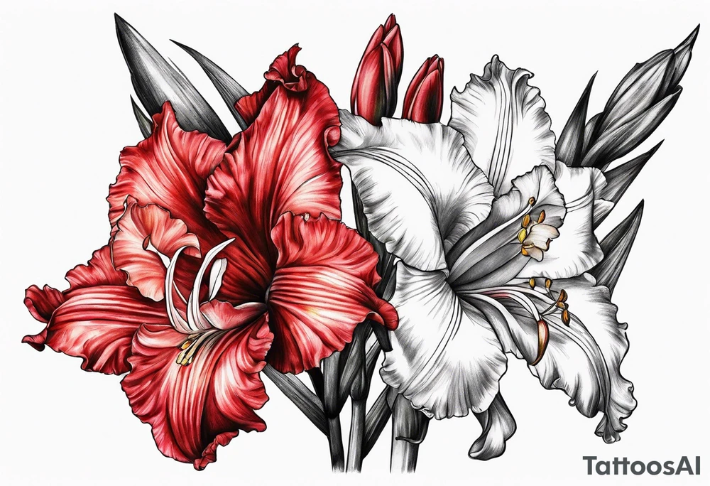 gladiolus design tattoo idea