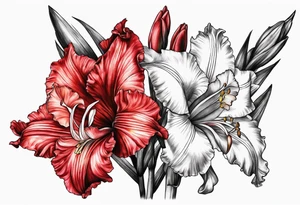 gladiolus design tattoo idea