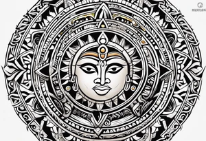 Taino tribal sun tattoo idea