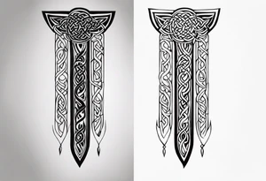Celtic dagger tattoo idea