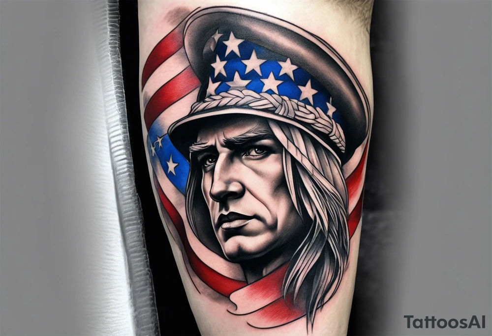 A patriotic forearm tattoo tattoo idea