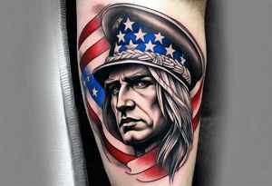 A patriotic forearm tattoo tattoo idea