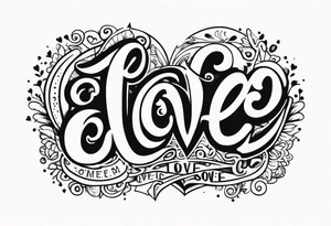 LOVE tattoo idea
