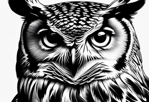 Owl eyes tattoo idea
