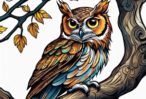 eastern screech owl tattoo idea