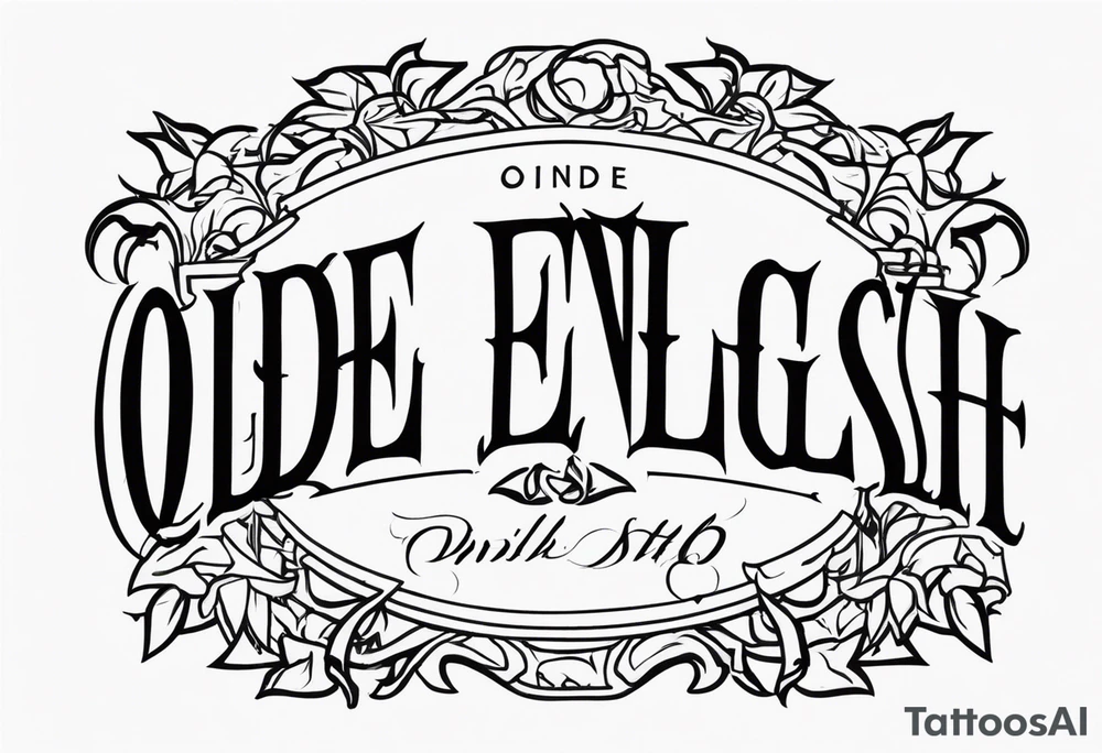 Olde English Lettering KDK tattoo idea