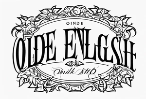Olde English Lettering KDK tattoo idea
