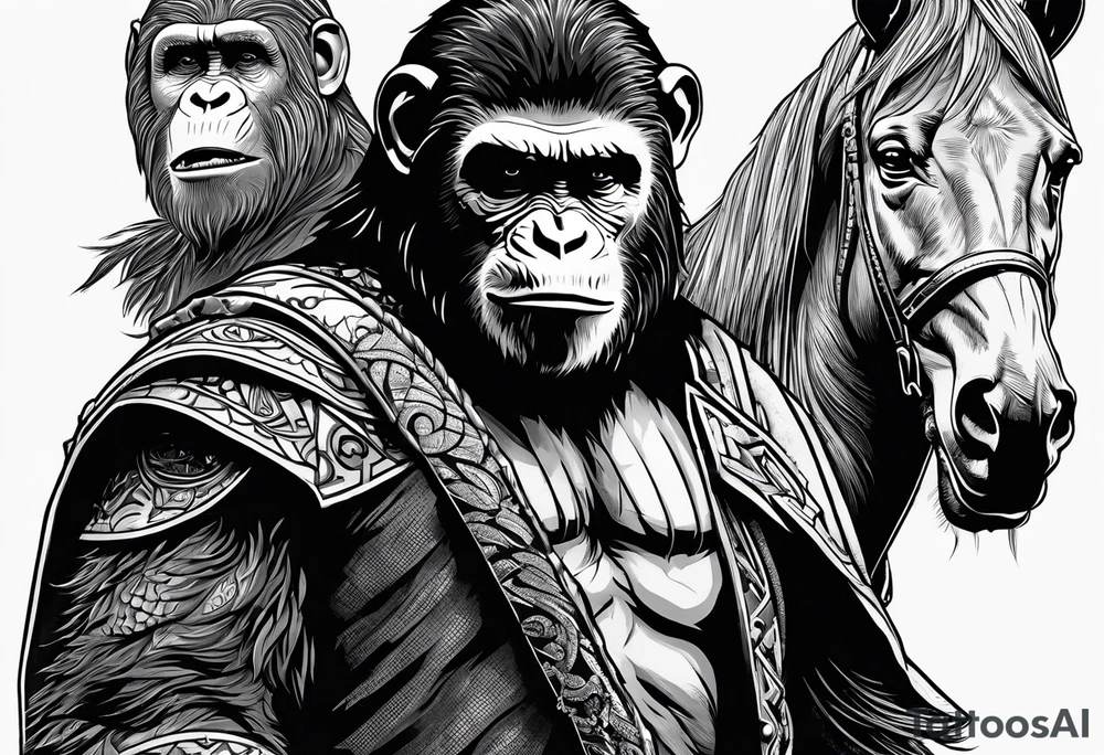 Caeser from planet of the apes tattoo idea