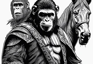Caeser from planet of the apes tattoo idea