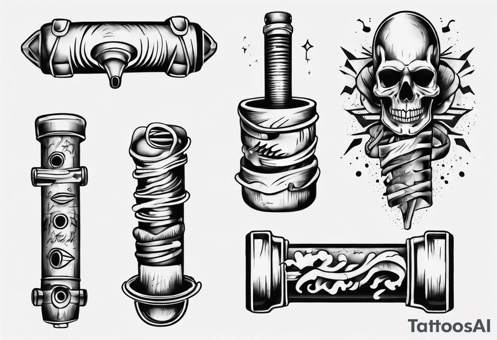 exhaust pipe tattoo idea