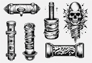 exhaust pipe tattoo idea