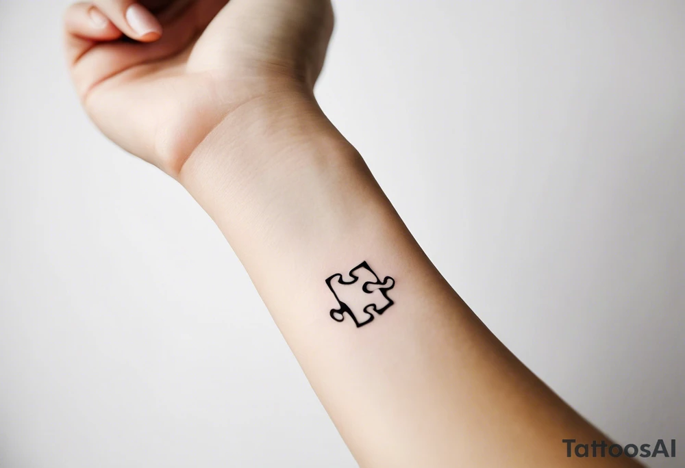 small, delicate tattoo in memory of my sister. We used to do puzzle together so I want one puzzle piece.  I want to include her handwritten message I have that says "to my favorite sister" tattoo idea