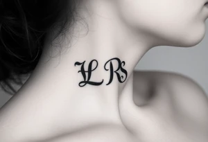 Nail claw marks beside the initials lrs tattoo idea