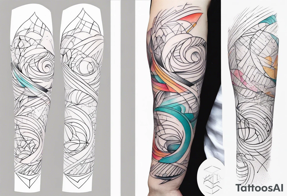 Abstract sleeve tattoo tattoo idea