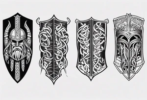 Viking leg armor tattoo idea
