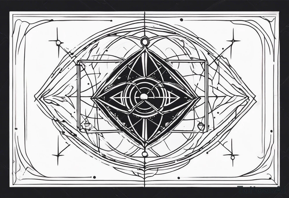 small minimalistic quantum field tattoo idea