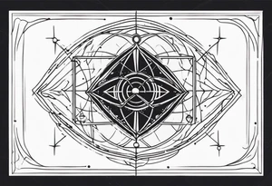 small minimalistic quantum field tattoo idea