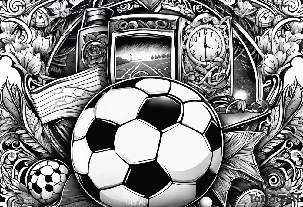 My favorite hobbies soccer and discgolf tattoo idea