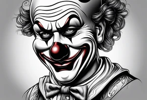 Sad clown depressing tattoo idea