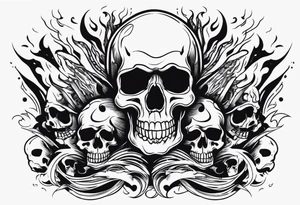 Welding,skulls,flames,sparks tattoo idea