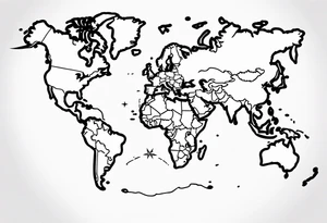 Map Treasure tattoo idea