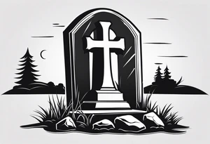 Gravestone without cross tattoo design tattoo idea