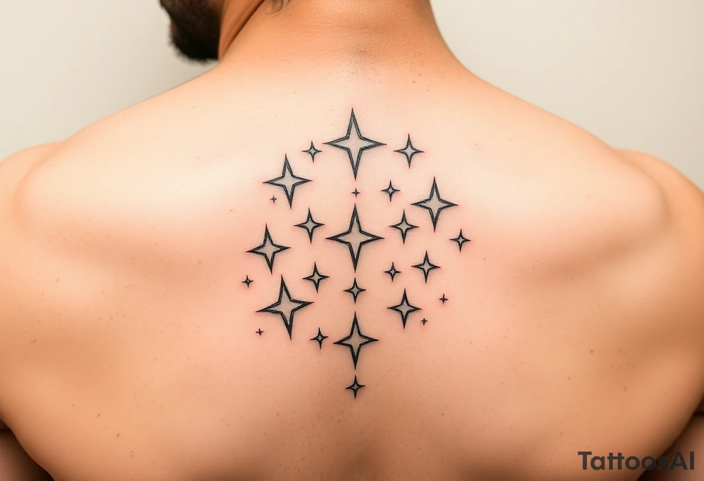 Hand tattoos of little stars tattoo idea