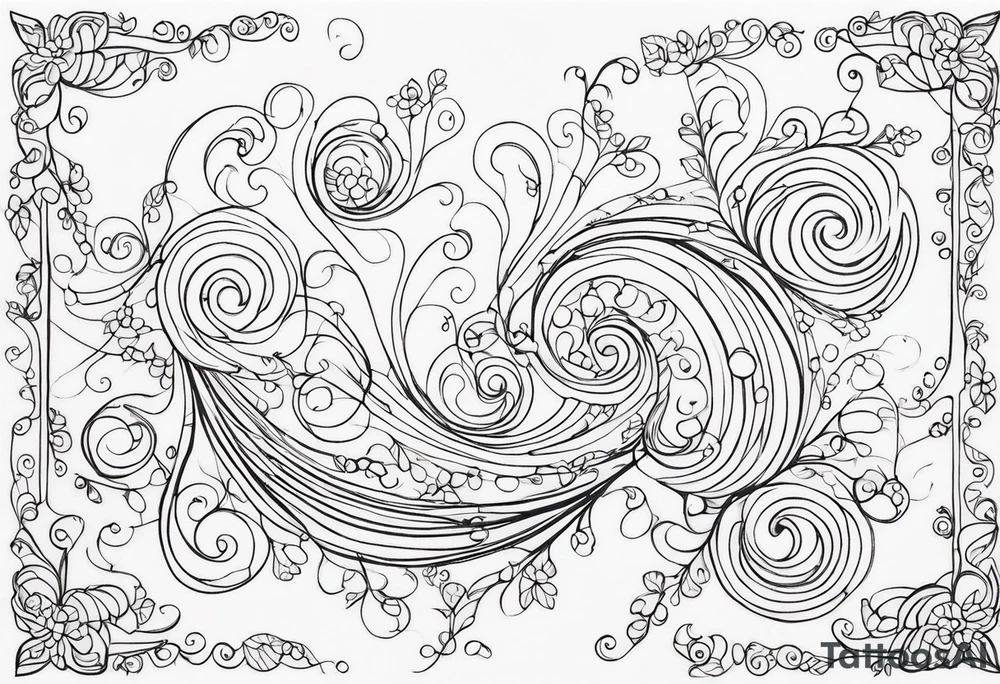 Swirls and whirls of lace tattoo idea