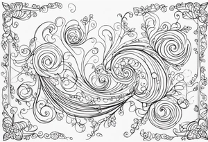 Swirls and whirls of lace tattoo idea