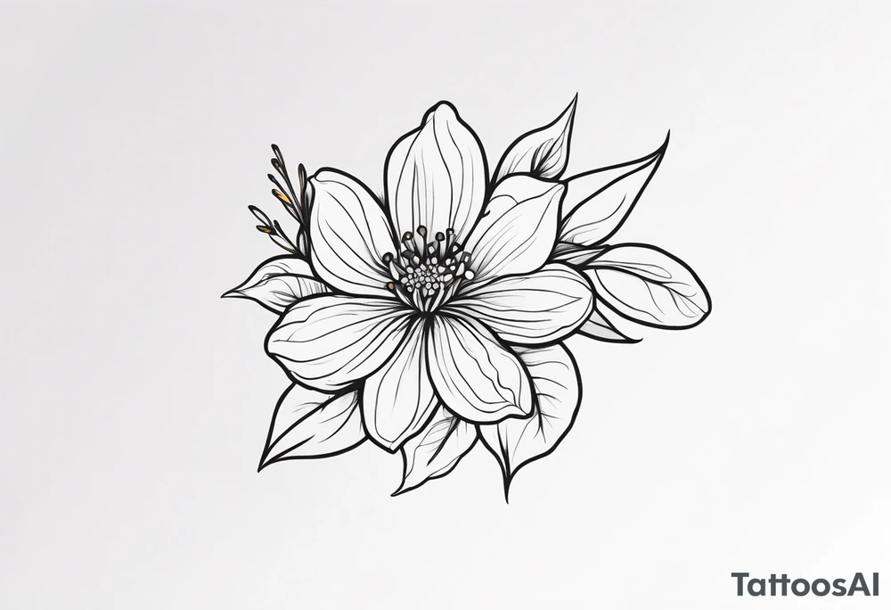 Small micro flower tattoo idea