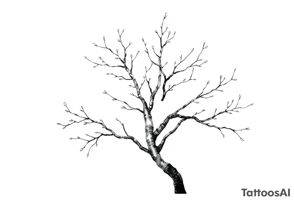 birch tree tattoo idea